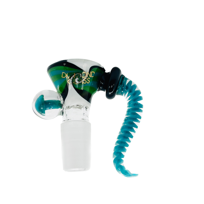 DIAMOND 14MM SPIRAL BUILT IN SCREEN GLASS BOWL