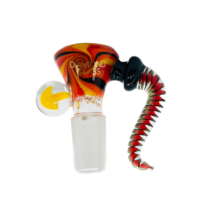 DIAMOND 14MM SPIRAL BUILT IN SCREEN GLASS BOWL