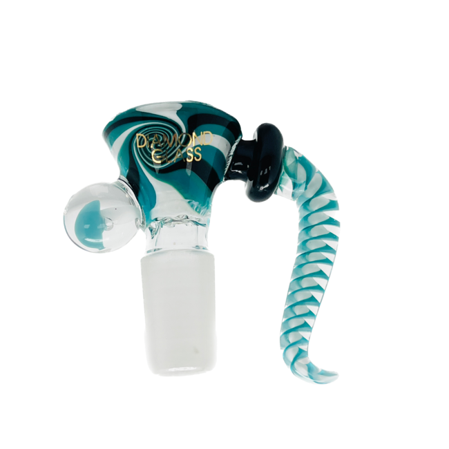 DIAMOND 14MM SPIRAL BUILT IN SCREEN GLASS BOWL