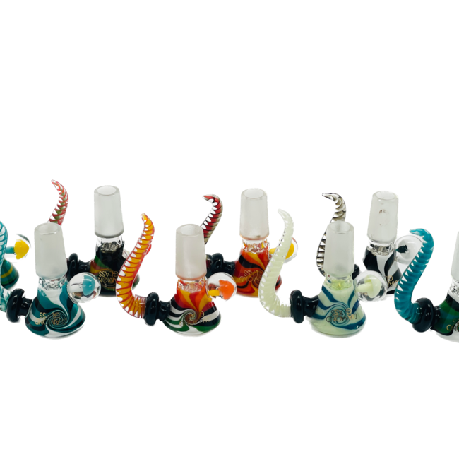 DIAMOND 14MM SPIRAL BUILT IN SCREEN GLASS BOWL
