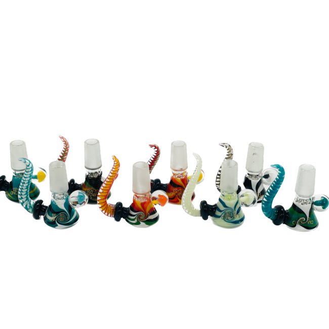 DIAMOND 14MM SPIRAL BUILT IN SCREEN GLASS BOWL