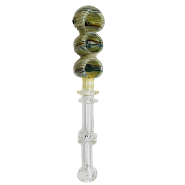 8'' TIRPLE  BOWL WITH LONG GLASS PIPE