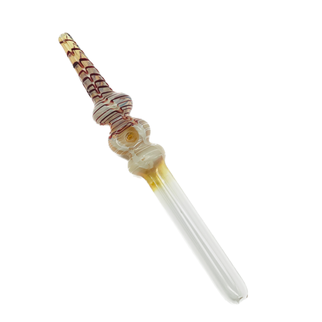 8.5'' THREE BULB ONE BOWL GLASS PIPE