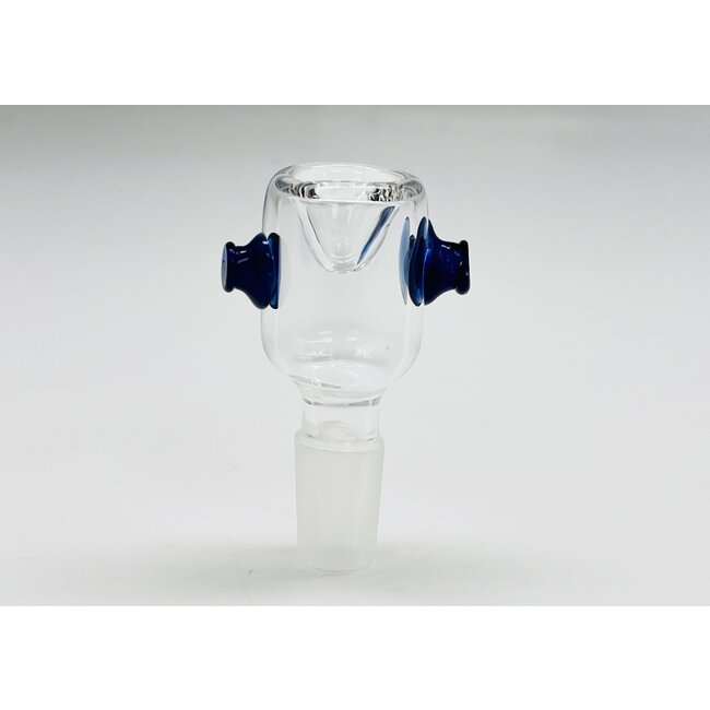 14MM MALE CLEAR BOWL WITH HANDLES