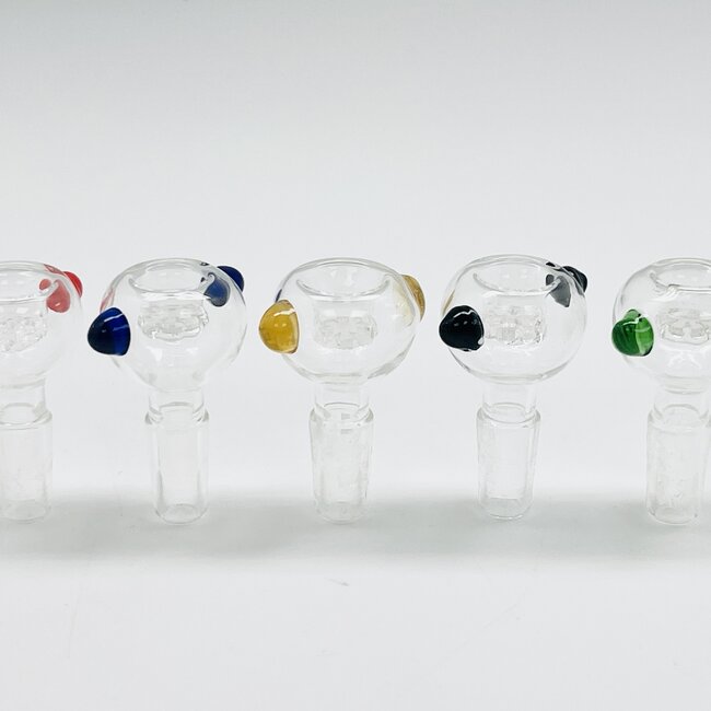 14MM  CLEAR ROUND BOWL WITH HANDLES