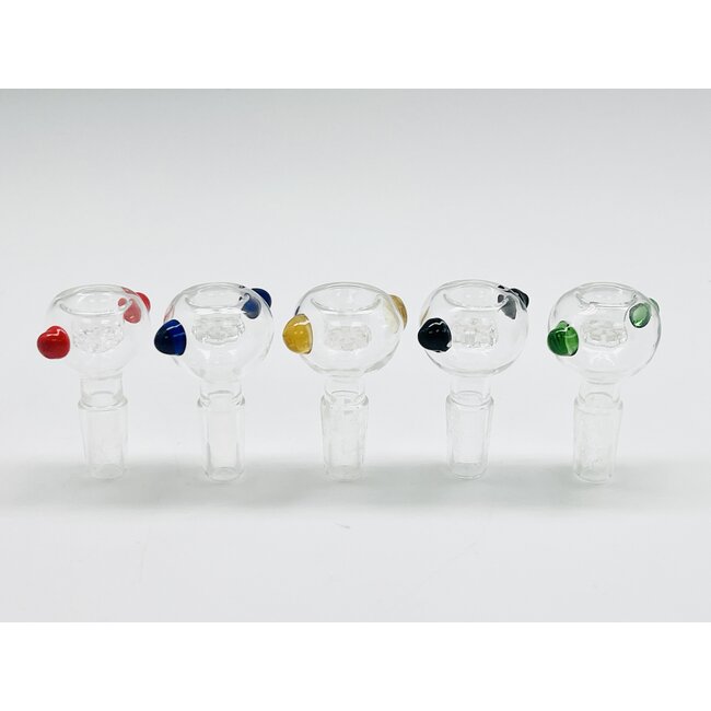 14MM CLEAR ROUND BOWL WITH HANDLES