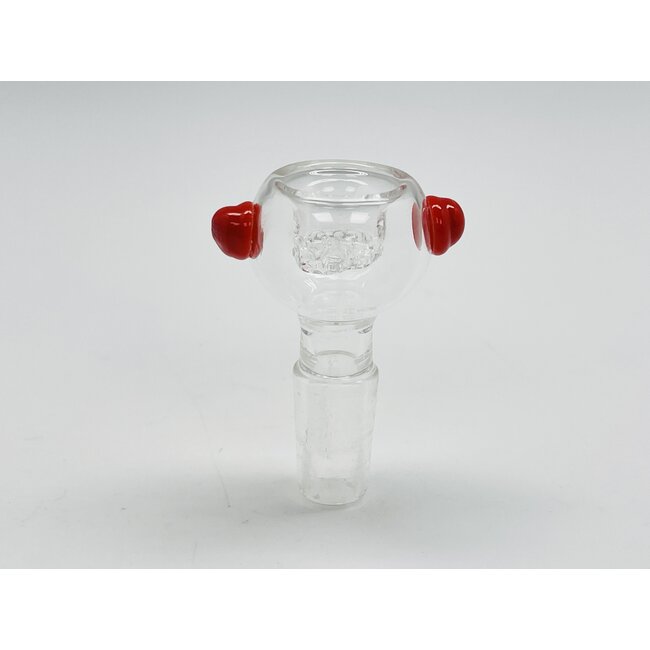 14MM CLEAR ROUND BOWL WITH HANDLES
