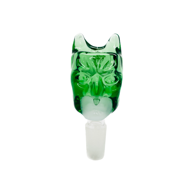 CRYSTAL GLASS CRYSTAL GLASS SCARED FACE BOWL 14MM MALE