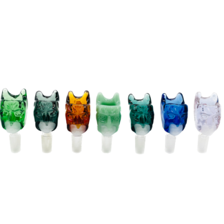 CRYSTAL GLASS CRYSTAL GLASS SCARED FACE BOWL 14MM MALE