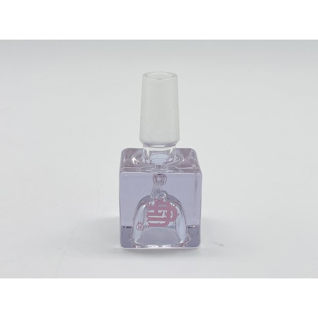 CRYSTAL GLASS CUBE GLASS  BOWL 14MM MALE