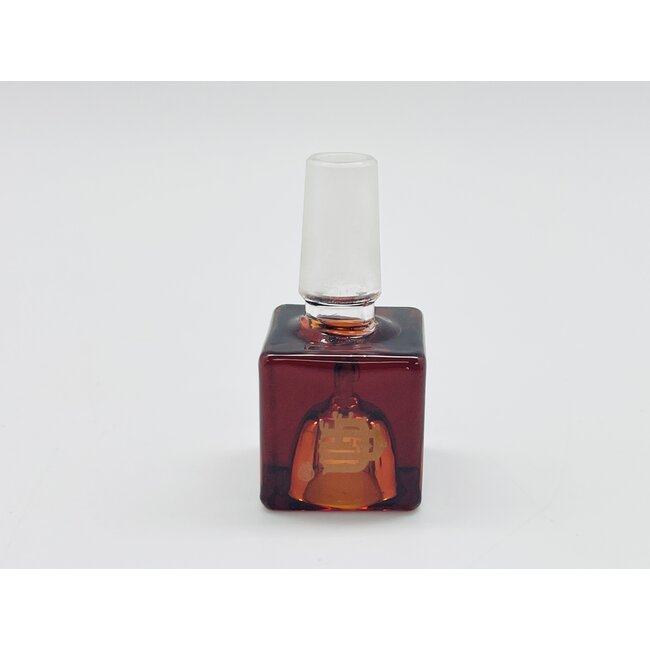 CRYSTAL GLASS CUBE GLASS  BOWL 14MM MALE