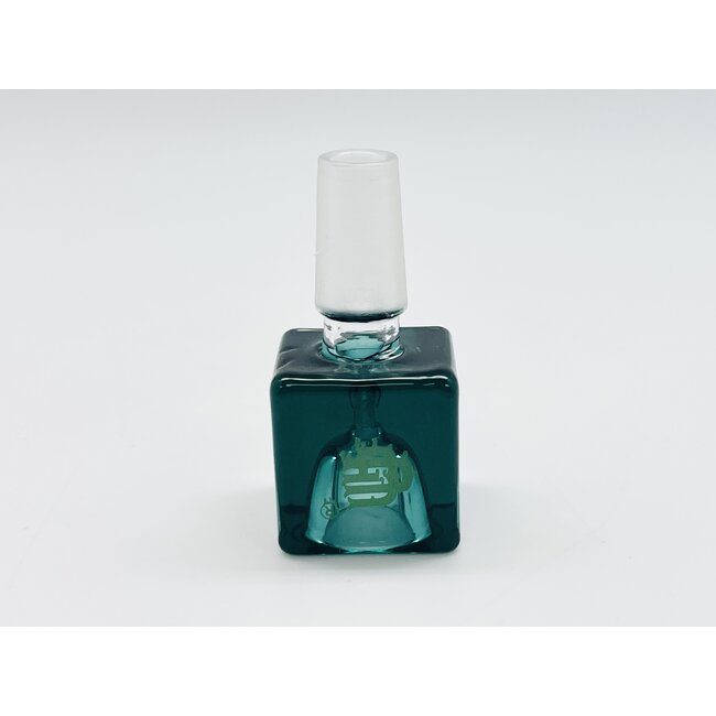 CRYSTAL GLASS CUBE GLASS  BOWL 14MM MALE