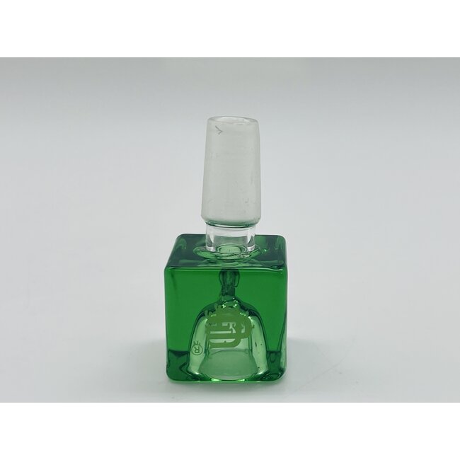 CRYSTAL GLASS CUBE GLASS  BOWL 14MM MALE