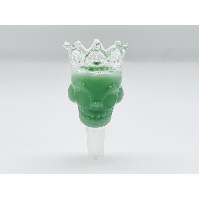 CRYSTAL GLASS 14MM  SKULL CROWN GLASS BOWL