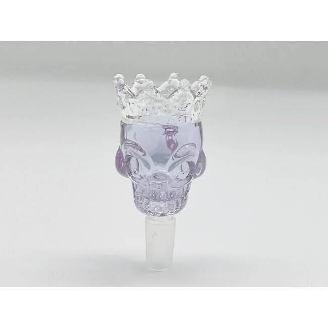 CRYSTAL GLASS 14MM  SKULL CROWN GLASS BOWL
