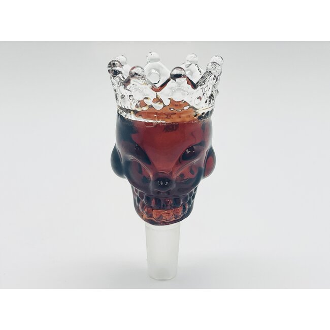 CRYSTAL GLASS 14MM  SKULL CROWN GLASS BOWL