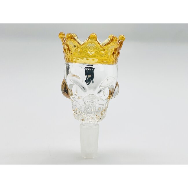 CRYSTAL GLASS 14MM BROWN CROWN 14MM MALE GLASS BOWL