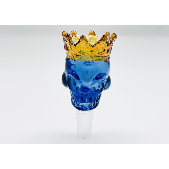 CRYSTAL GLASS 14MM BROWN CROWN 14MM MALE GLASS BOWL