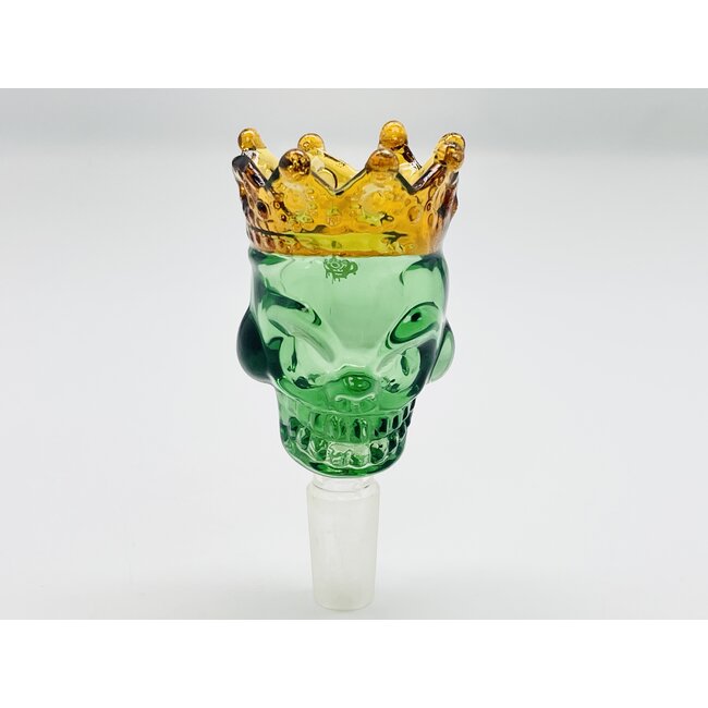 CRYSTAL GLASS 14MM BROWN CROWN 14MM MALE GLASS BOWL