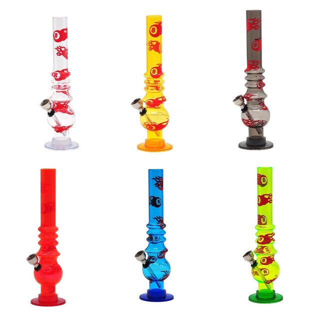 ACRYLIC MINI ACRYLIC HOT 8 BONG 8.3" MIG-016-8