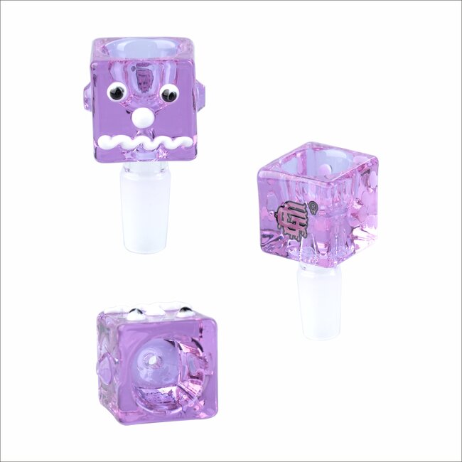 CRYSTAL GLASS 14MM BUDDY CUBE GLASS BOWL