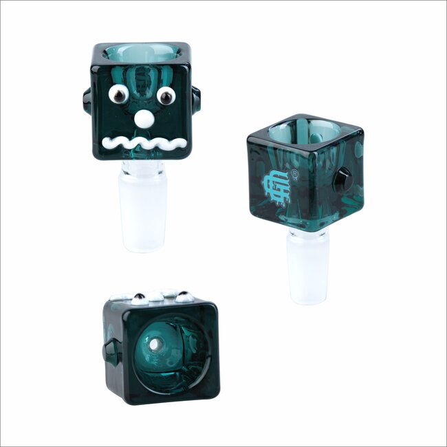 CRYSTAL GLASS 14MM BUDDY CUBE GLASS BOWL