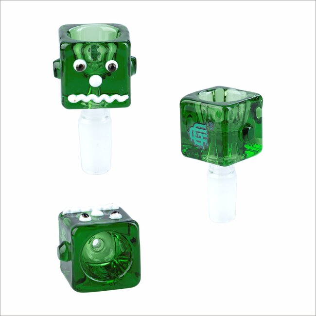 CRYSTAL GLASS 14MM BUDDY CUBE GLASS BOWL