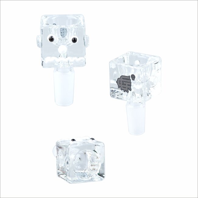 CRYSTAL GLASS 14MM BUDDY CUBE GLASS BOWL