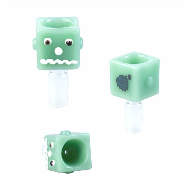 CRYSTAL GLASS 14MM BUDDY CUBE GLASS BOWL