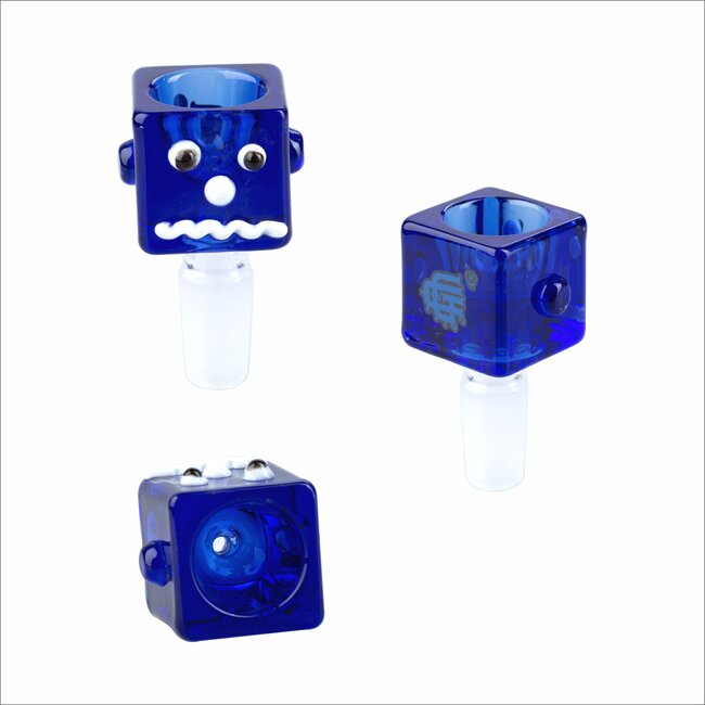 CRYSTAL GLASS 14MM BUDDY CUBE GLASS BOWL