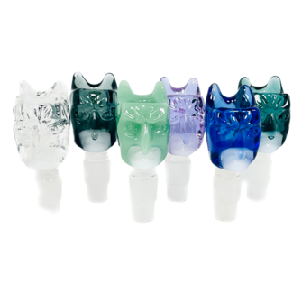 CRYSTAL GLASS CRYSTAL GLASS SCARED FACE BOWL 14/18MM MALE