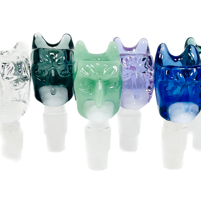 CRYSTAL GLASS CRYSTAL GLASS SCARED FACE BOWL 14/18MM MALE