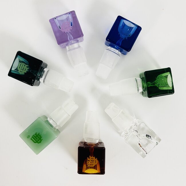 CRYSTAL GLASS 14/18MM  CUBE GLASS BOWL