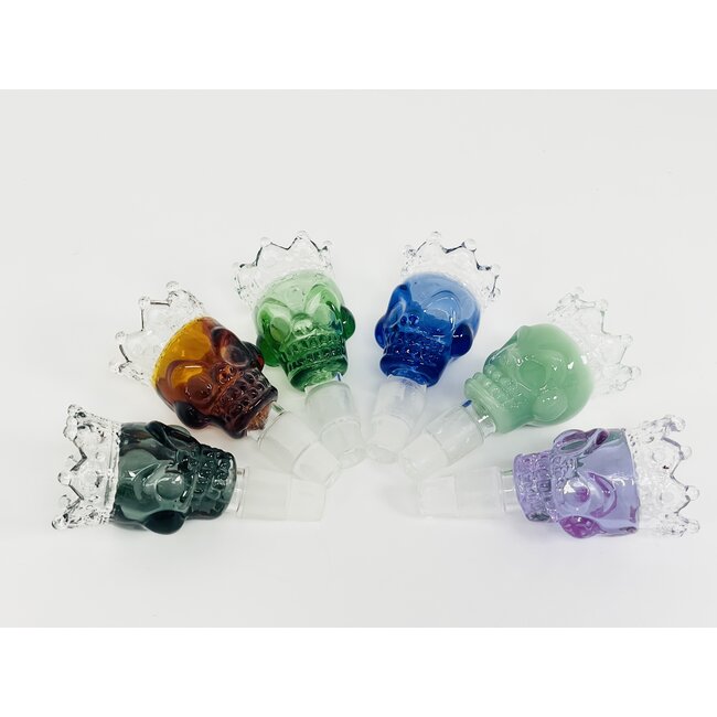 CRYSTAL GLASS 14/18MM  SKULL CROWN GLASS BOWL