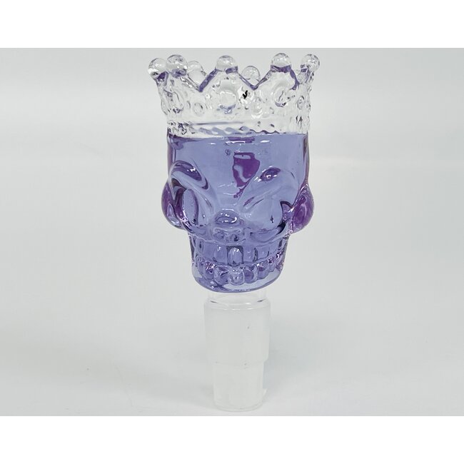 CRYSTAL GLASS 14/18MM  SKULL CROWN GLASS BOWL