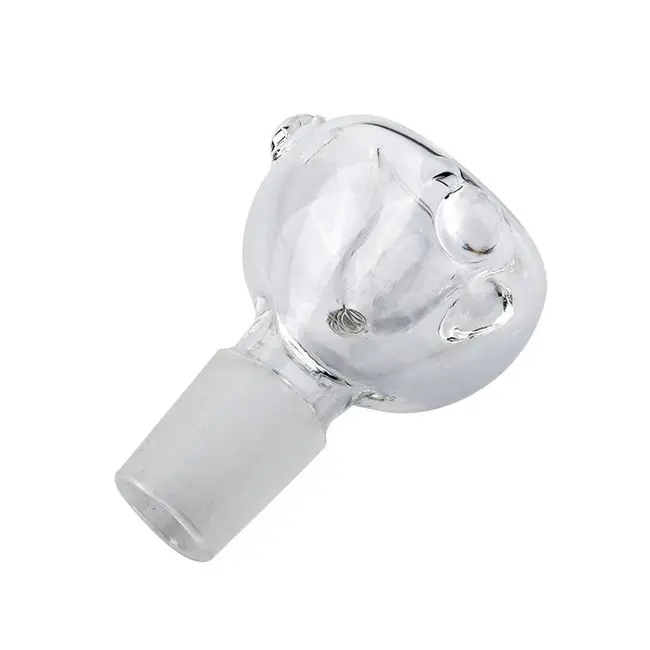 18MM MALE CLEAR ROUND GLASS BOWL