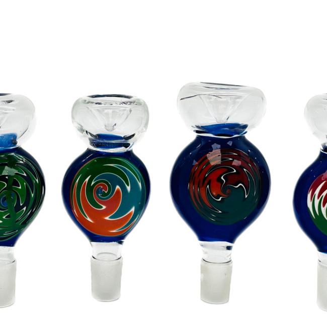 14MM SWRIL BUBBLE GLASS BOWL