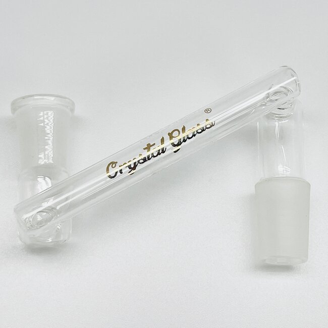 CRYSTAL GLASS 14 FEMALE TO 18 MALE GLASS DROP DOWN