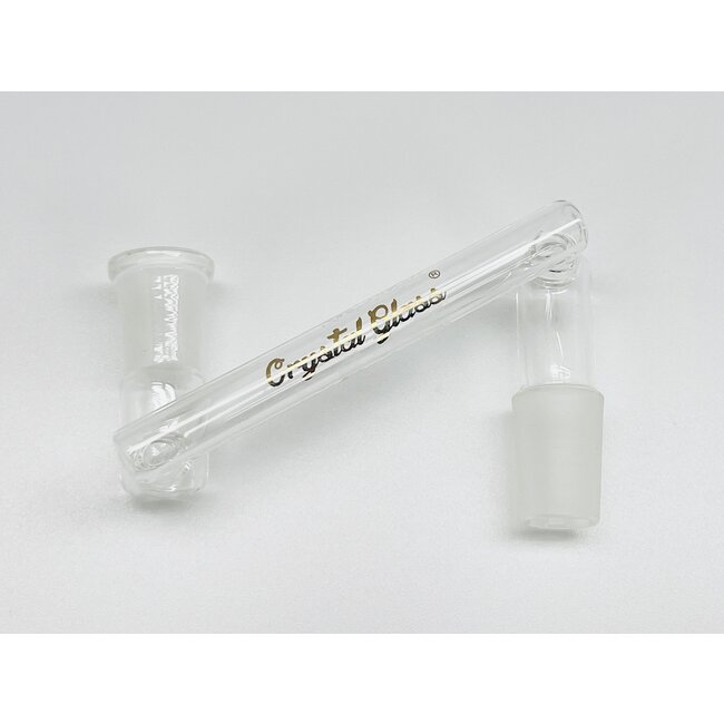 CRYSTAL GLASS 14 FEMALE TO 18 MALE GLASS DROP DOWN