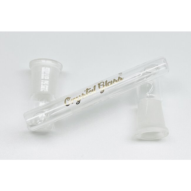 CRYSTAL GLASS 14 FEMALE TO 14 FEMALE GLASS DROP DOWN