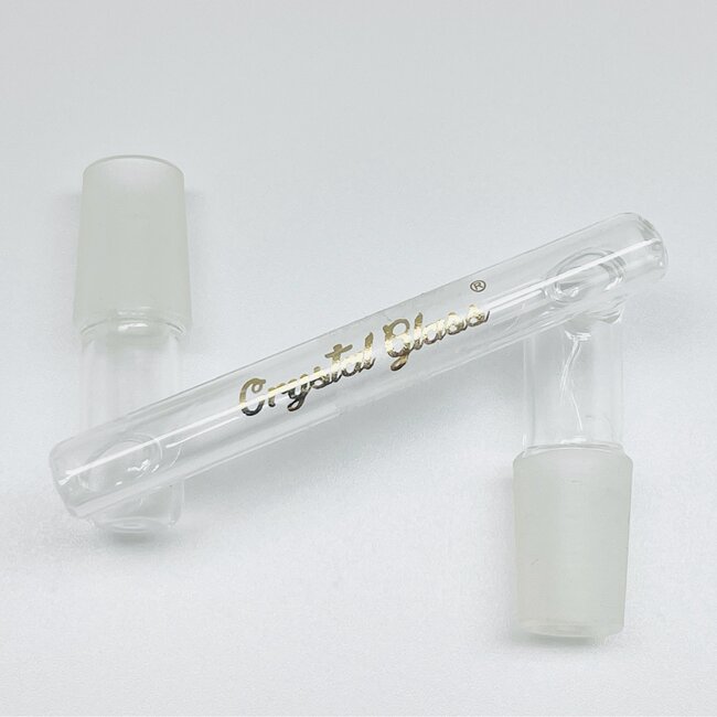 CRYSTAL GLASS 18 MALE TO 18 MALE GLASS DROP DOWN