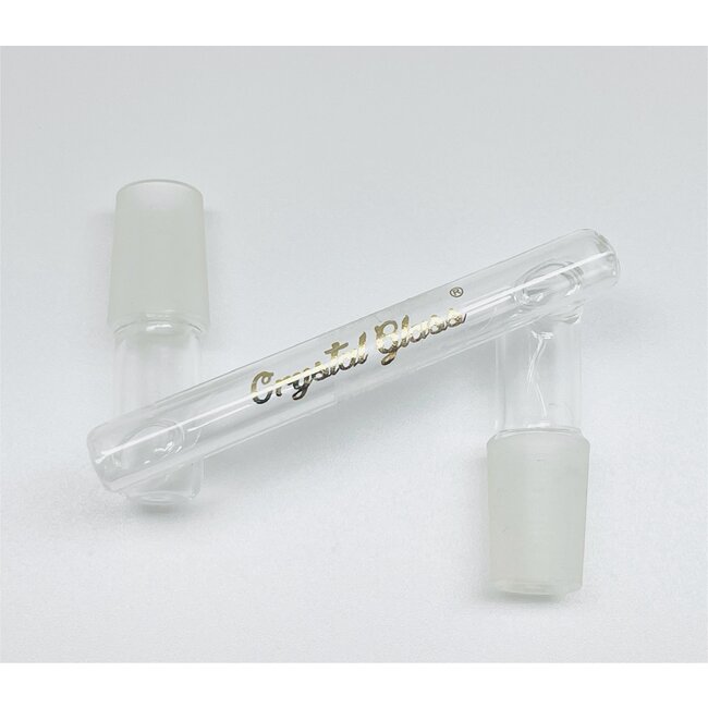 CRYSTAL GLASS 18 MALE TO 18 MALE GLASS DROP DOWN