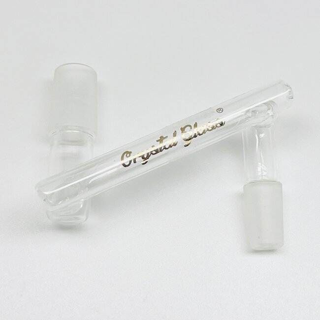 CRYSTAL GLASS 18 MALE TO 14 MALE GLASS DROP DOWN