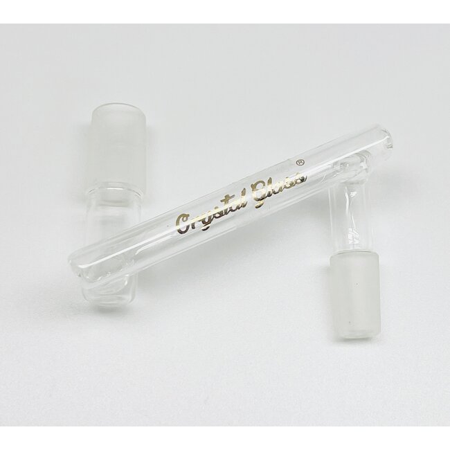 CRYSTAL GLASS 18 MALE TO 14 MALE GLASS DROP DOWN