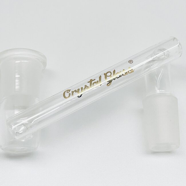 CRYSTAL GLASS 18 FEMALE TO 18 MALE GLASS DROP DOWN