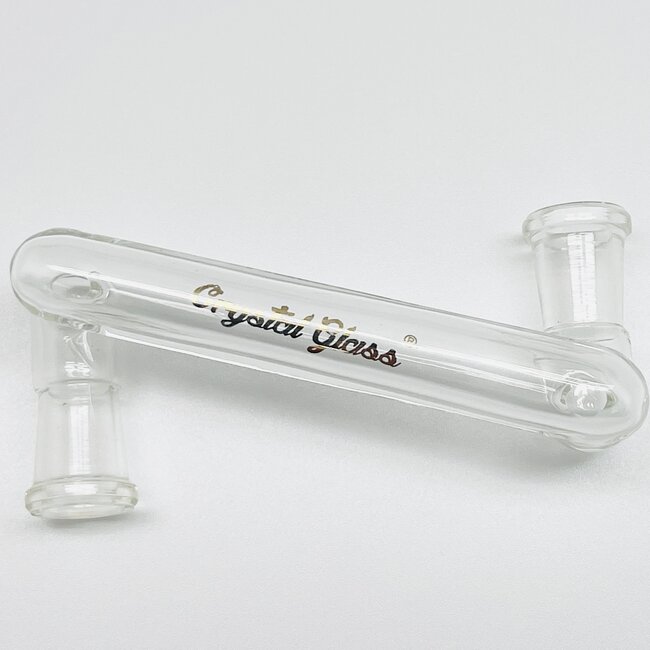 CRYSTAL GLASS 14 FEMALE TO 14 FEMALE GLASS DROP DOWN