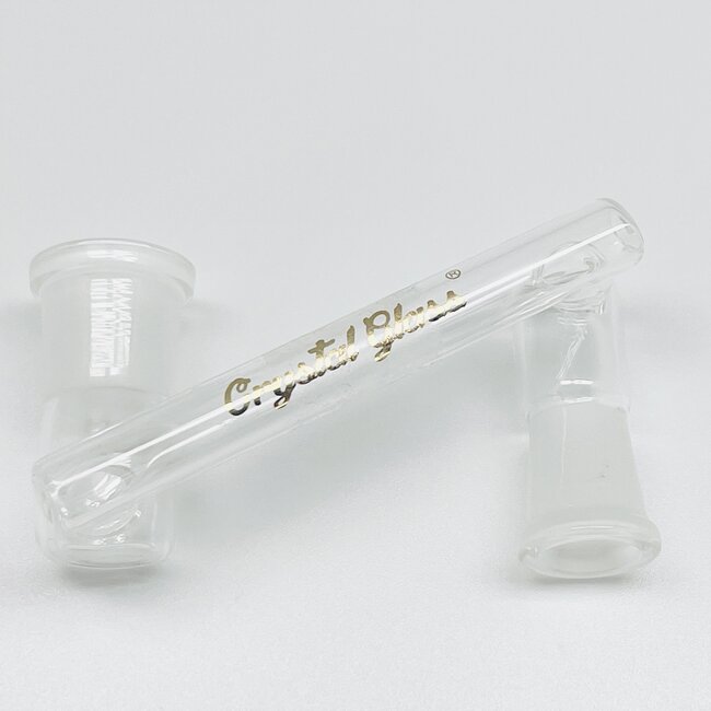 CRYSTAL GLASS 18 FEMALE TO 14 FEMALE GLASS DROP DOWN