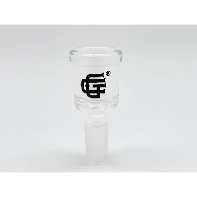 CRYSTAL GLASS ADAPTER 18MM MALE TO 14MM MALE