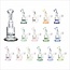 KAPOW 7.5'' BENT NECK HONEYCOMB DISK PERK  DAB RIG C4013
