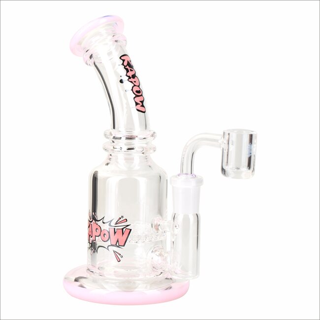 KAPOW 7.5'' BENT NECK HONEYCOMB DISK PERK  DAB RIG C4013